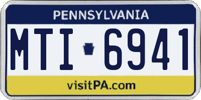PA license plate MTI6941