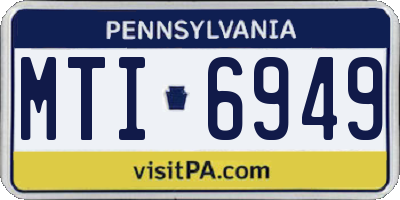 PA license plate MTI6949