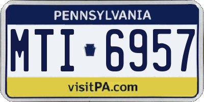 PA license plate MTI6957