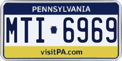 PA license plate MTI6969