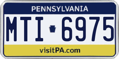 PA license plate MTI6975