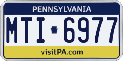 PA license plate MTI6977