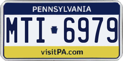 PA license plate MTI6979