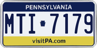 PA license plate MTI7179