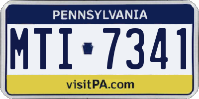 PA license plate MTI7341