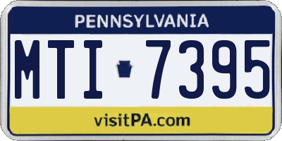 PA license plate MTI7395