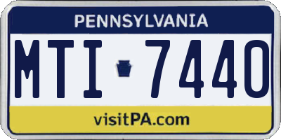 PA license plate MTI7440