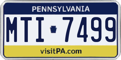 PA license plate MTI7499