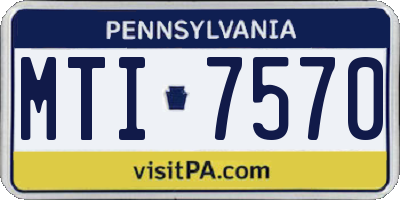 PA license plate MTI7570