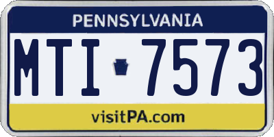PA license plate MTI7573