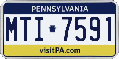 PA license plate MTI7591