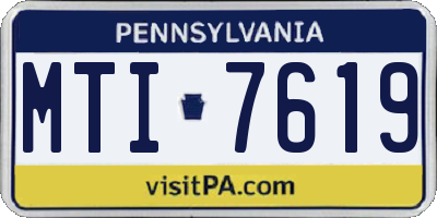 PA license plate MTI7619