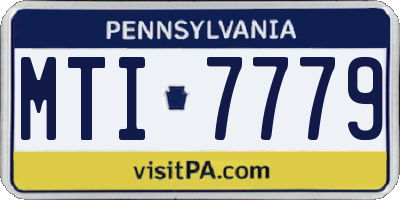 PA license plate MTI7779