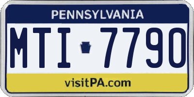 PA license plate MTI7790