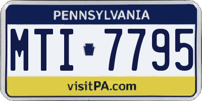PA license plate MTI7795