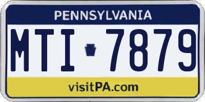 PA license plate MTI7879