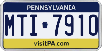 PA license plate MTI7910