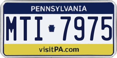 PA license plate MTI7975