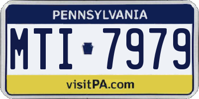 PA license plate MTI7979