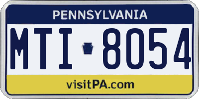 PA license plate MTI8054