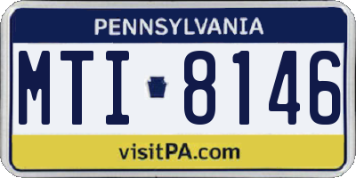 PA license plate MTI8146