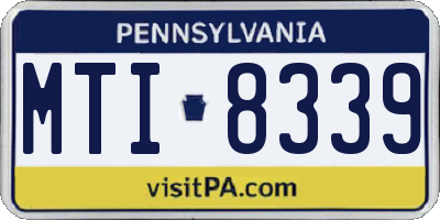 PA license plate MTI8339