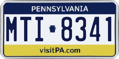 PA license plate MTI8341