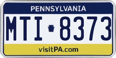 PA license plate MTI8373