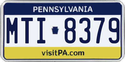 PA license plate MTI8379