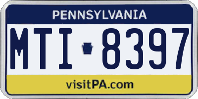 PA license plate MTI8397