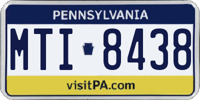 PA license plate MTI8438