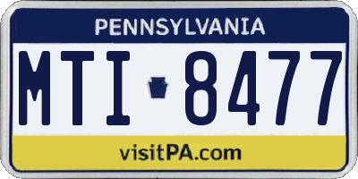 PA license plate MTI8477