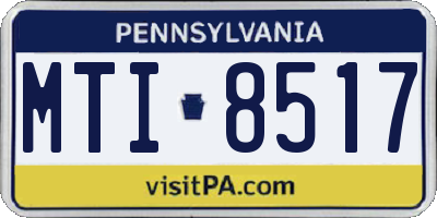 PA license plate MTI8517
