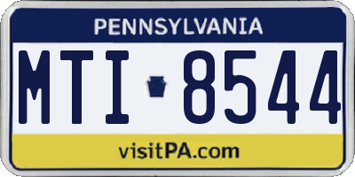 PA license plate MTI8544