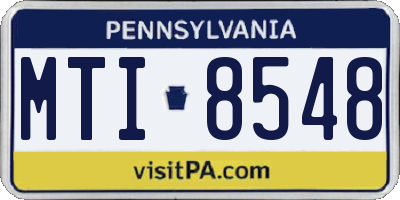 PA license plate MTI8548