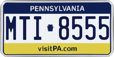 PA license plate MTI8555