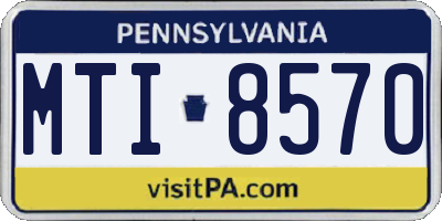PA license plate MTI8570