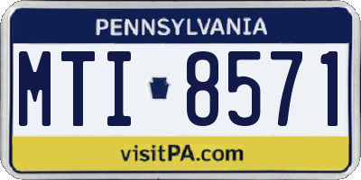 PA license plate MTI8571