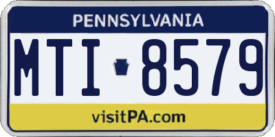 PA license plate MTI8579