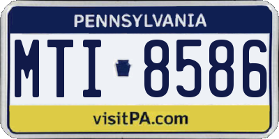 PA license plate MTI8586