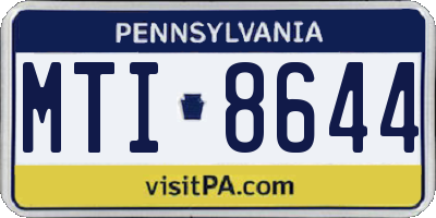 PA license plate MTI8644