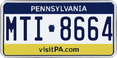 PA license plate MTI8664