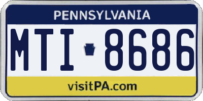 PA license plate MTI8686