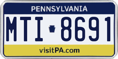 PA license plate MTI8691