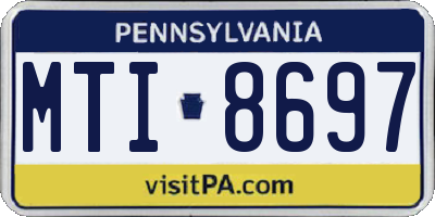 PA license plate MTI8697