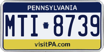 PA license plate MTI8739