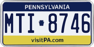 PA license plate MTI8746
