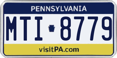 PA license plate MTI8779