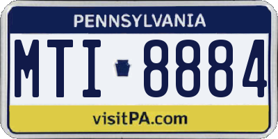 PA license plate MTI8884