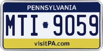 PA license plate MTI9059